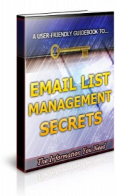 Product picture Email List Management Secrets  Brandable Unrestricted PLR